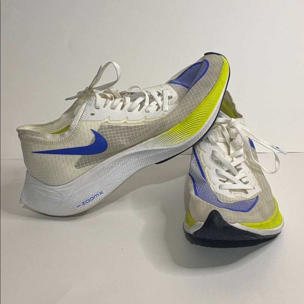Nike ZoomX VaporFly white yellow 7 women running marathon shoe trainers sneakers